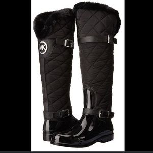 Michael Kors quilted black winter boots
